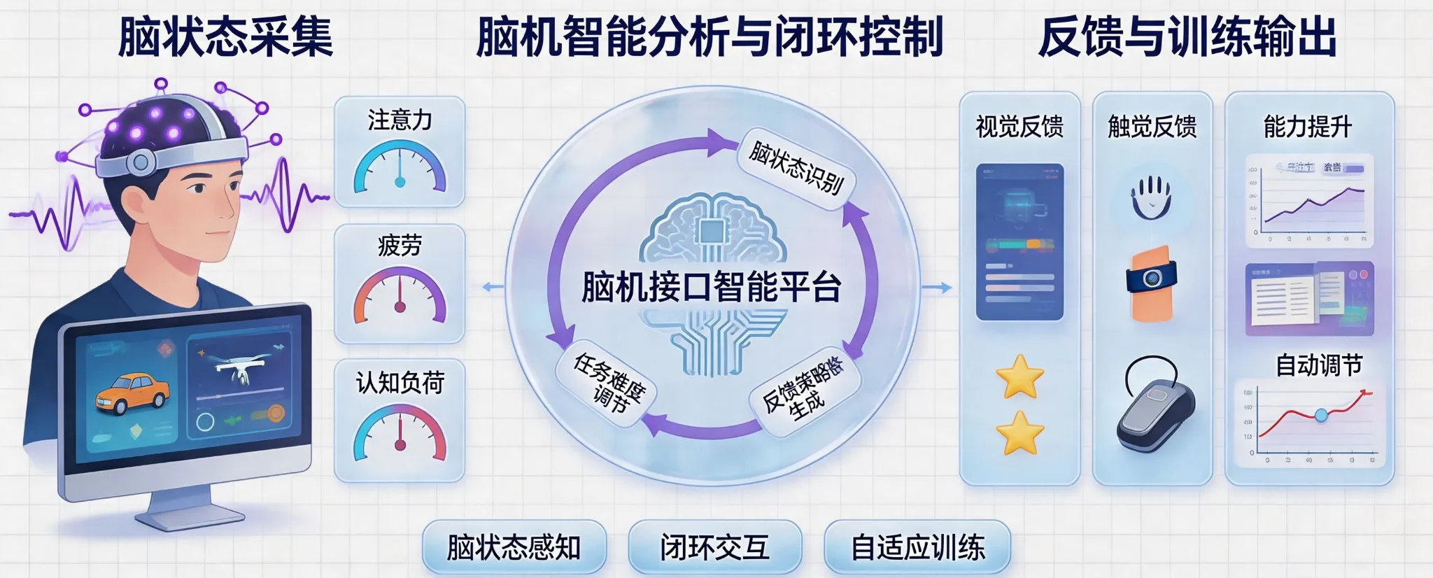 脑机接口与认知状态智能调控项目展示图